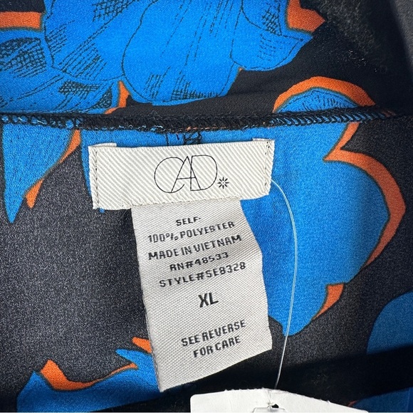 NWT Urban Outfitters CAD Electric Blue and Black Wrap Dress | US Size XL - Picture 6 of 13